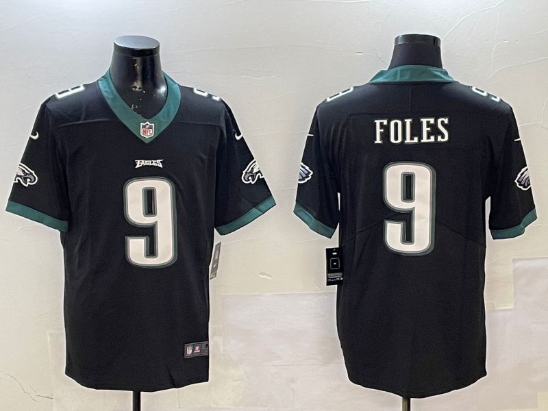 Men Philadelphia Eagles #9 Foles Black Second generations 2025 Nike Vapor Limited NFL Jersey style 2094->philadelphia eagles->NFL Jersey